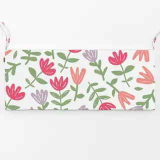 Bankauflage Flowers Muster hell