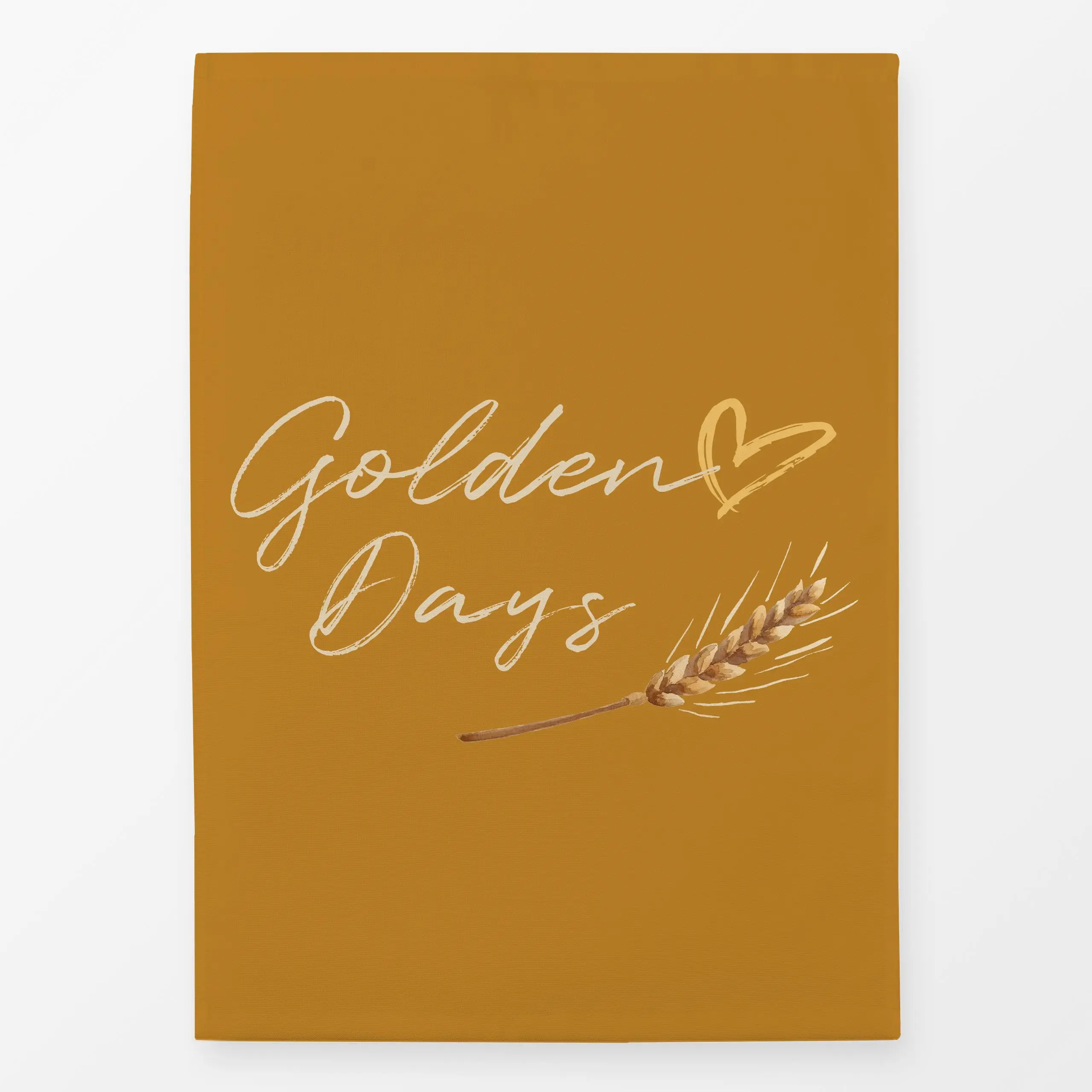 Geschirrtücher Golden Days - Herbst, Sprüche & Schriftzüge, Pflanzen & Botanik - von „Karen Menzenbach"; Cozy, Herbst, Herz,...