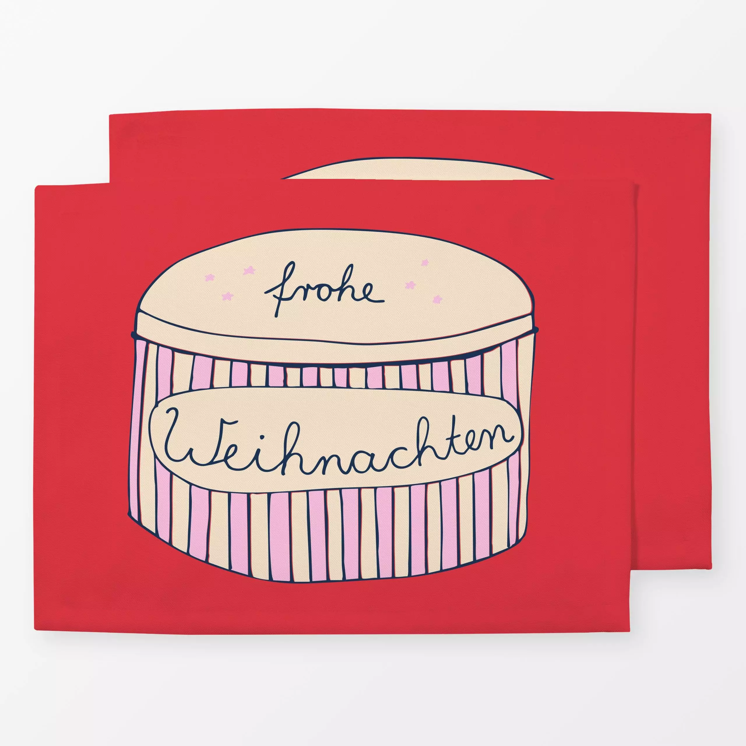 Tischset Keksdose - Sprüche & Schriftzüge, Winter, Küche, Essen & Trinken - von „Julia Schumacher"; Sterne, Weihnachten, Wei...