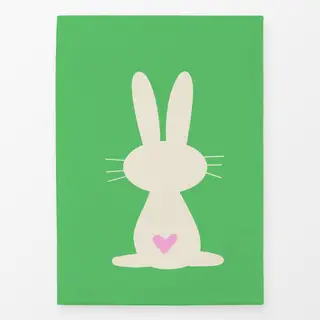 Geschirrtücher Hase mit Herz gruen