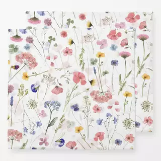 Servietten Gepresste Wiesenblumen