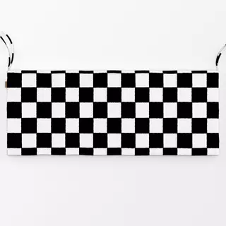 Bankauflage Wavy check (schwarz-weiß)