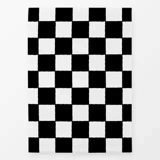 Geschirrtücher Wavy check (schwarz-weiß)