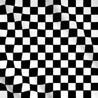 Meterware Wavy check (schwarz-weiß)