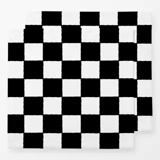 Servietten Wavy check (schwarz-weiß)