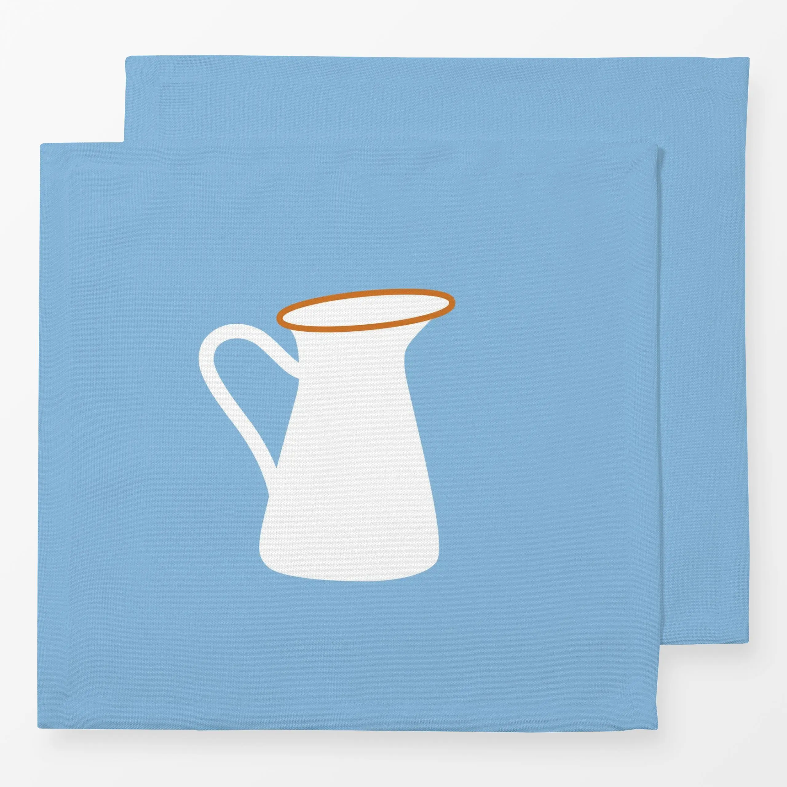 Servietten Milchkanne Blue - Frühling, Küche, Essen & Trinken - von „Jana Moßmann"; Garten, Vase, Pastell, Midsommar, pastel...