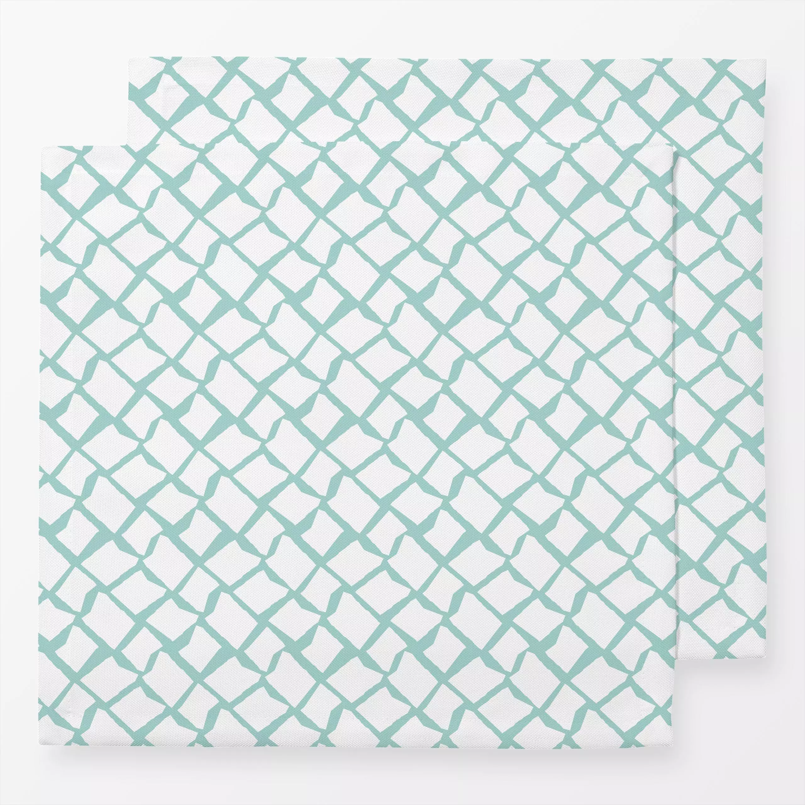 Servietten Cobblestone Turquoise - Symbole & Muster - von „Sara Maria"; abstrakt, graphisch, Geometrisch, Scandinavian, mini...