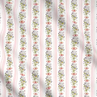 Meterware Blumenranken und Streifen