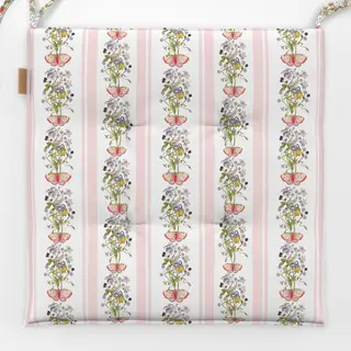 Sitzkissen Blumenranken und Streifen