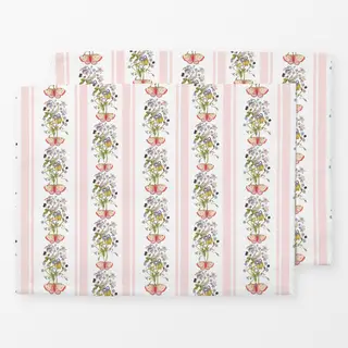 Tischset Blumenranken und Streifen
