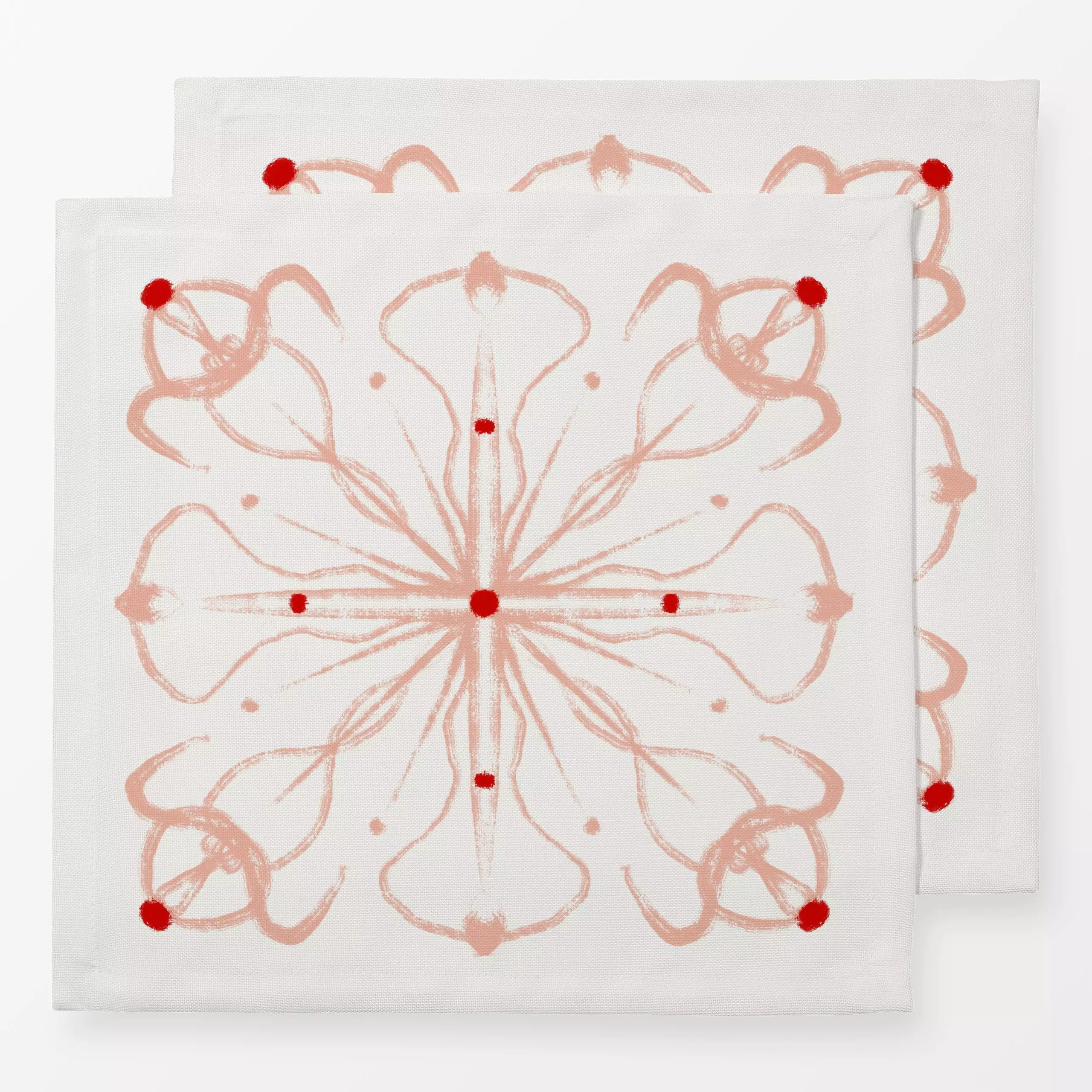 Servietten Fliesenornament mediterran - Sommer, Symbole & Muster - von „Sophie Augustin Illustration"; Sommer, mediterran, S...