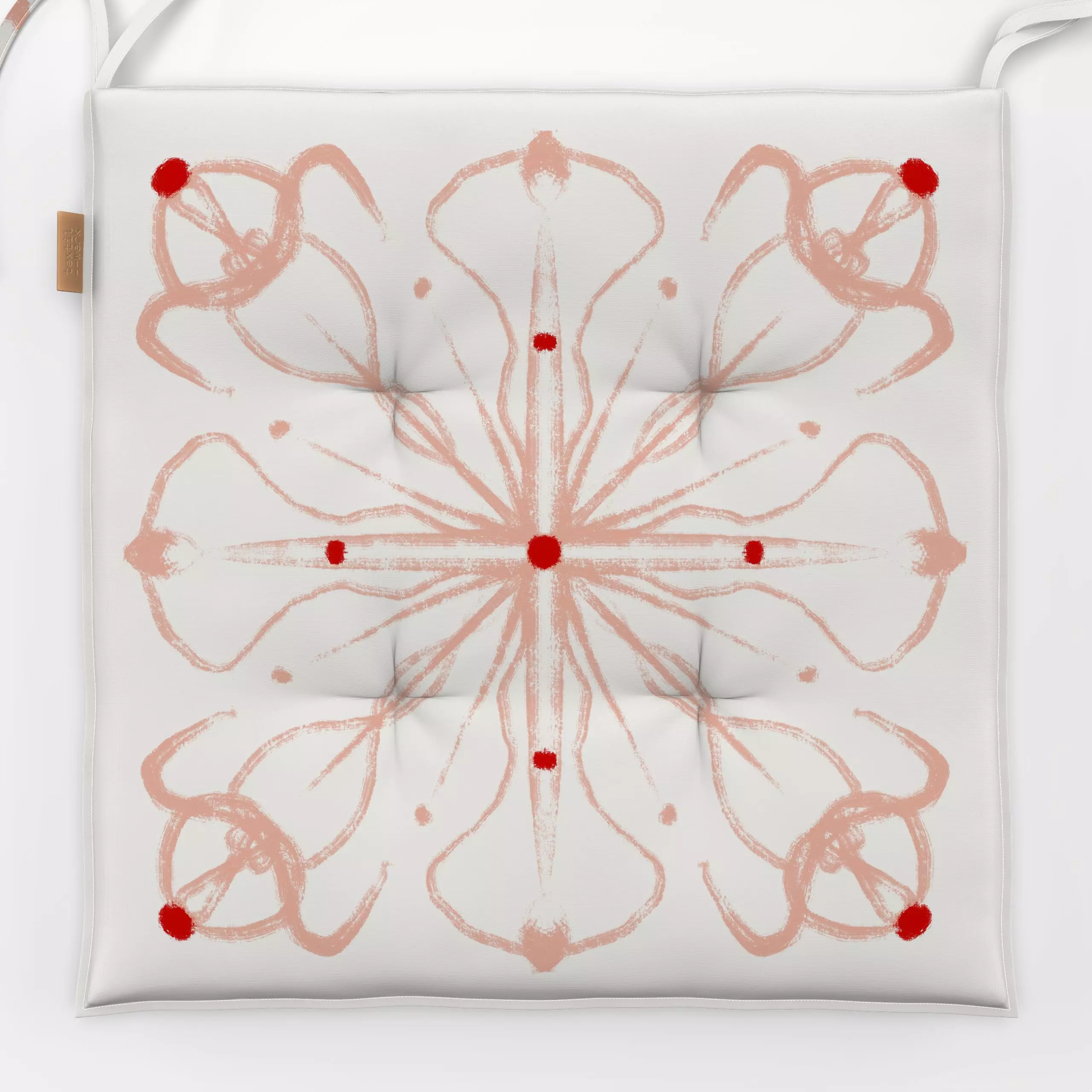 Sitzkissen Fliesenornament mediterran - Sommer, Symbole & Muster - von „Sophie Augustin Illustration"; Sommer, mediterran, S...