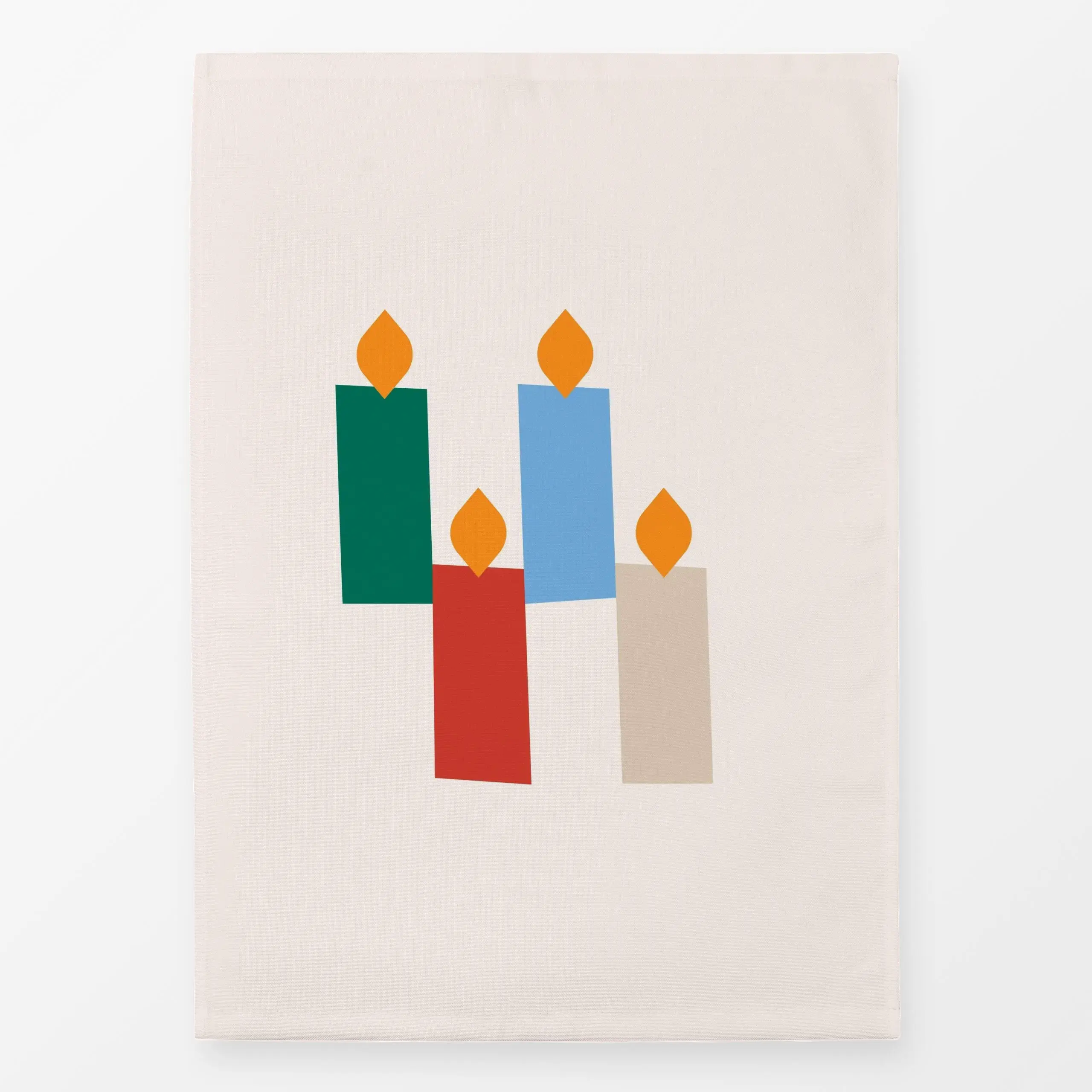 Geschirrtücher Candle Wish - Weihnachten - von „Jana Driver"; Weihnachten, beige, bunt, christmas, Kerzen, janadriver, seaso...