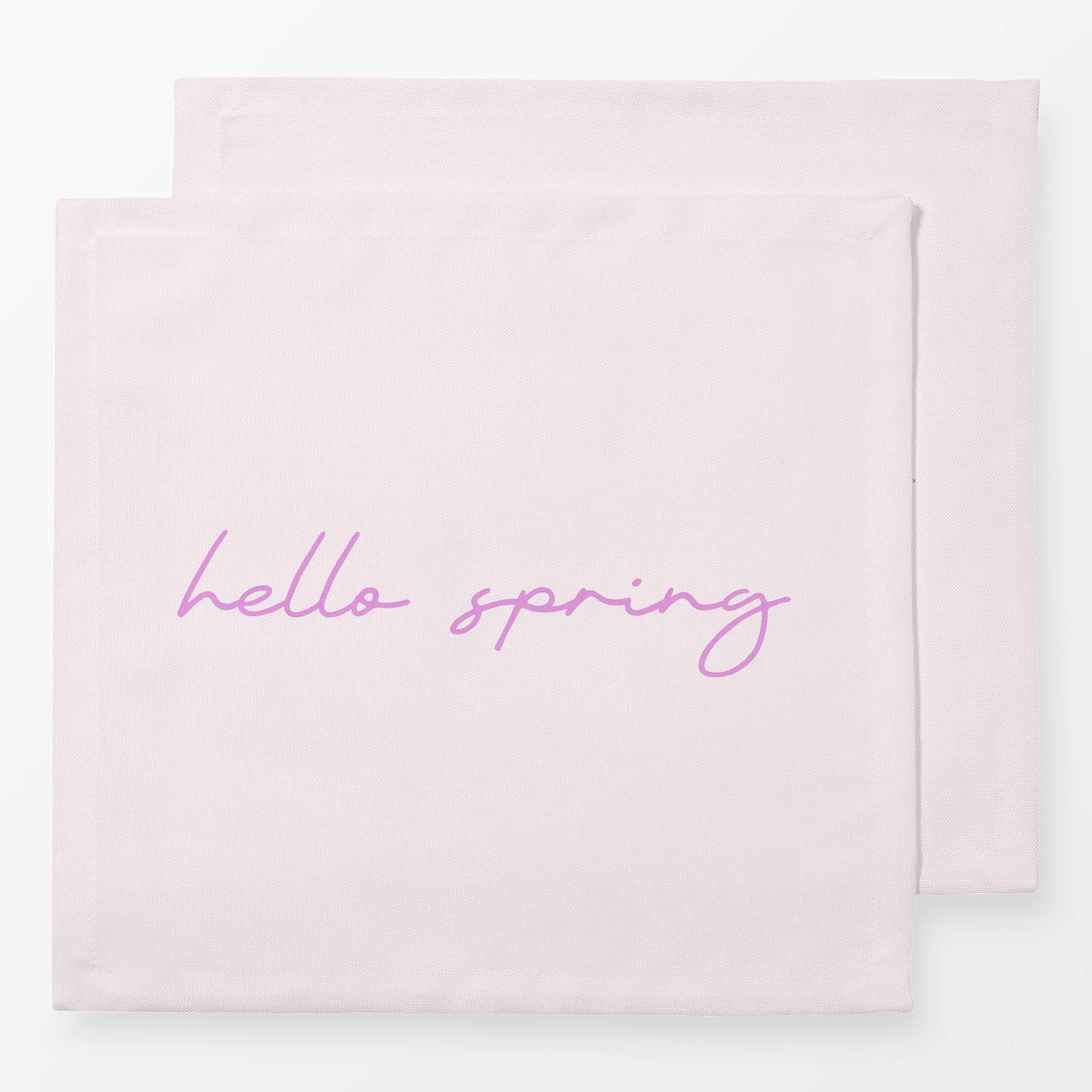 Servietten Hello Spring Lettering blush - Frühling, Sprüche & Schriftzüge - von „Karen Menzenbach"; beige, spruch, schrift, ...