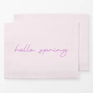 Tischset Hello Spring Lettering blush