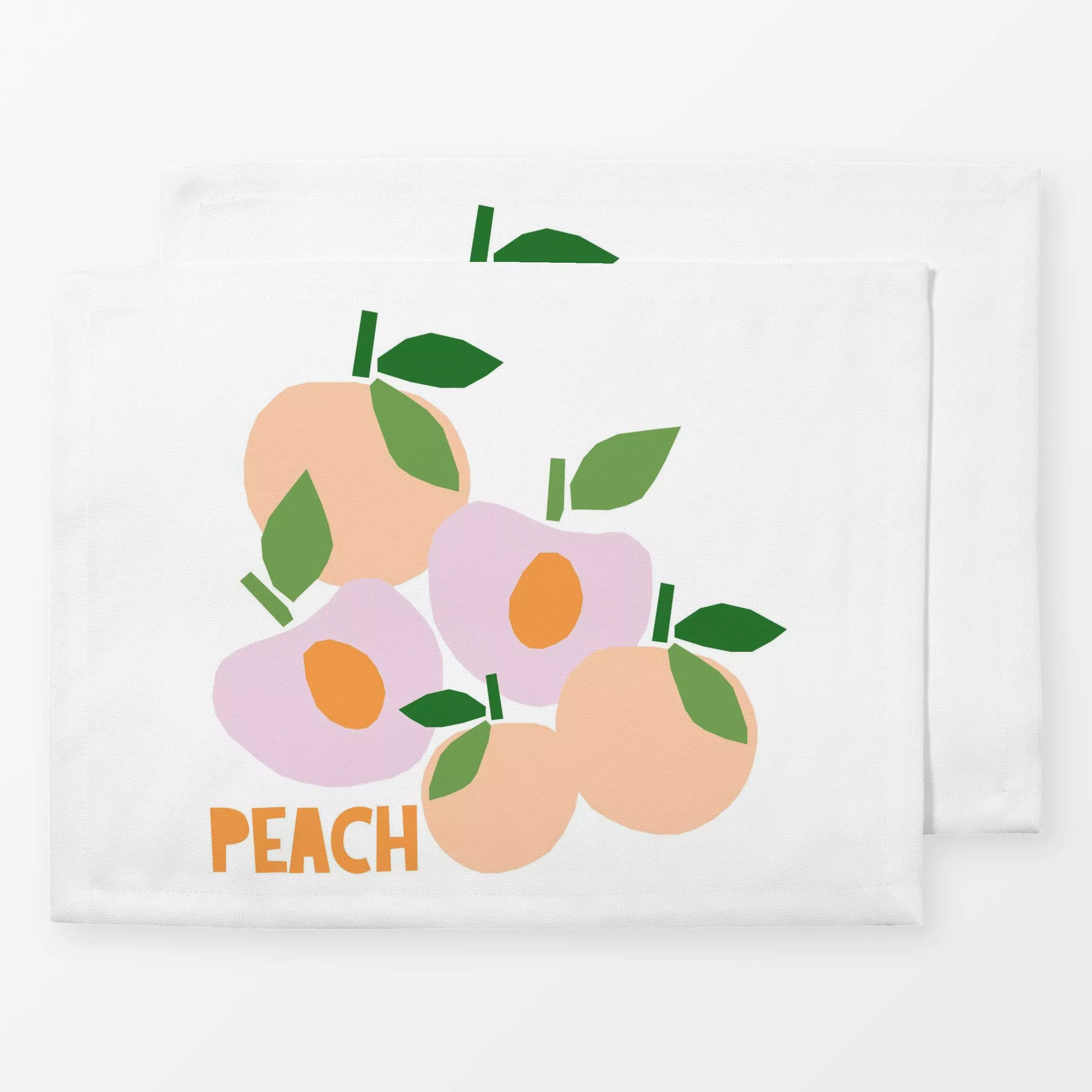 Tischset Peach, Früchte, Sommer, von Lisa Jasmin Bauer