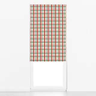 Raffrollo Christmas Plaid Noel Red