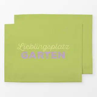 Tischset Lieblingsplatz Garten grün