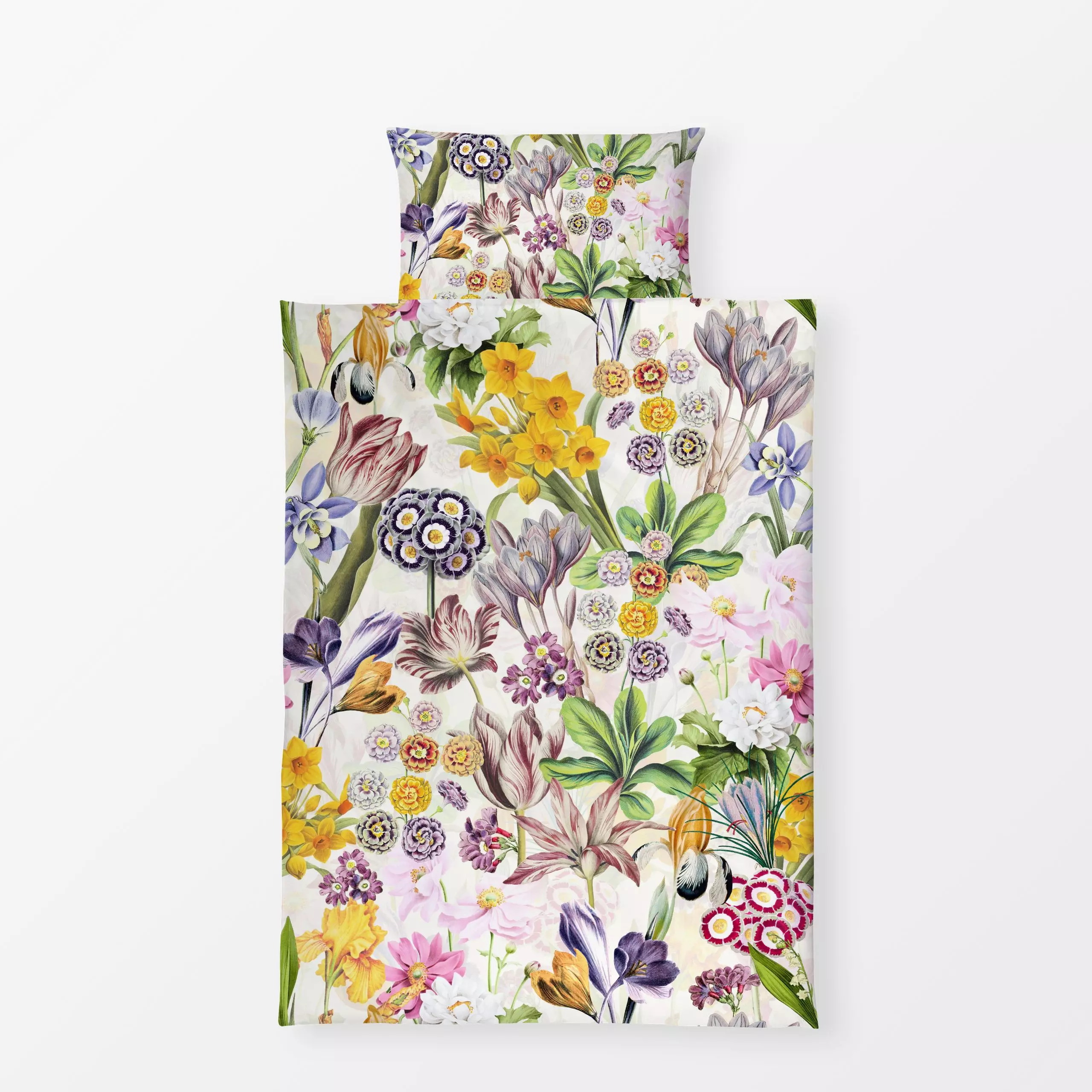 Bettwäsche Bunte Frühlingswiese 2 - Blumen & Florales, Retro & Vintage - von „Uta Naumann"; Muster, Blumen, Tulpen, floral, ...