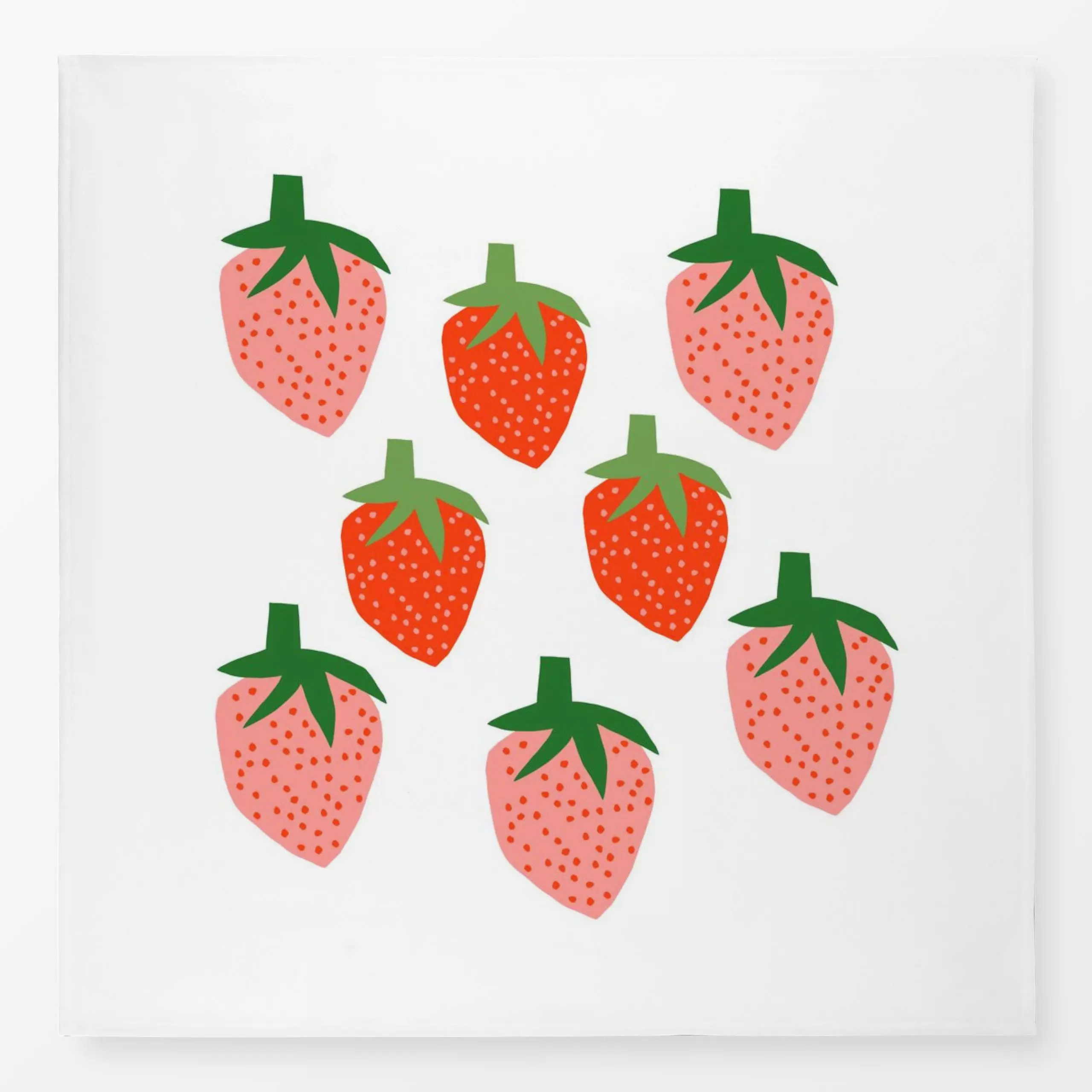 Tischdecke Strawberry Kiss - Küche, Essen & Trinken - von „Lisa Jasmin Bauer"; Obst, Erdbeeren, Früchte, fruchtig, cutouts, ...
