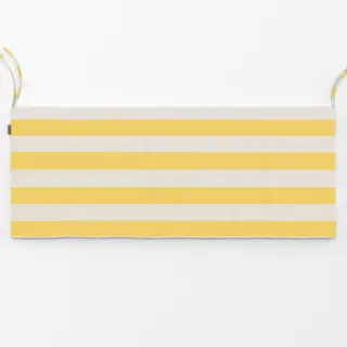 Bankauflage gelbe-beige breite Streifen