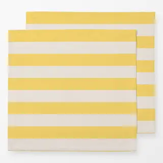 Servietten gelbe-beige breite Streifen