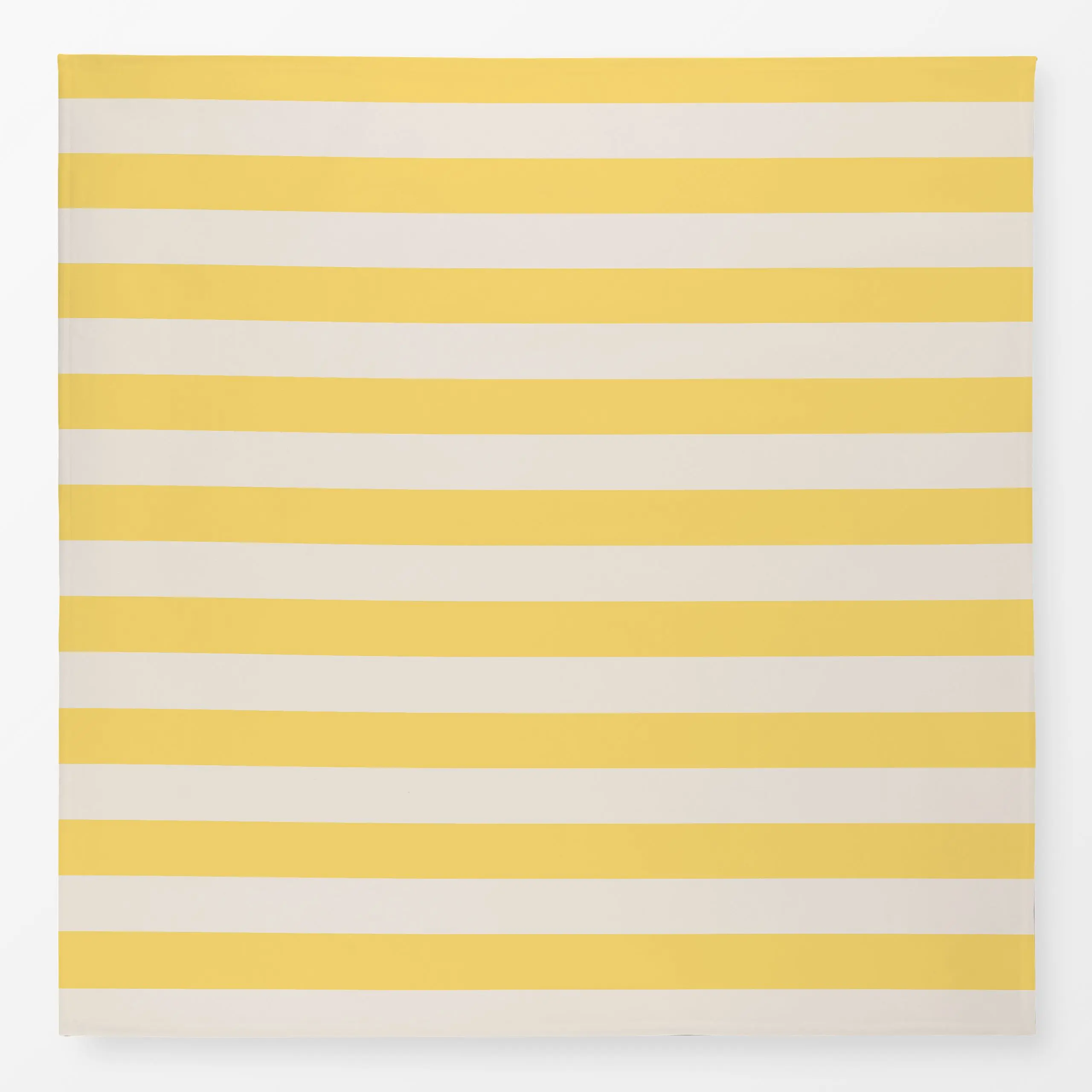 Tischdecke gelbe-beige breite Streifen, gemustert, Sommer, von Sara Maria