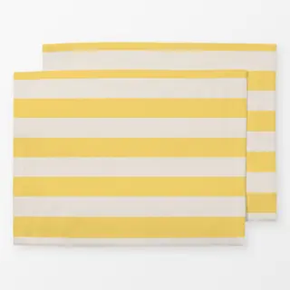 Tischset gelbe-beige breite Streifen