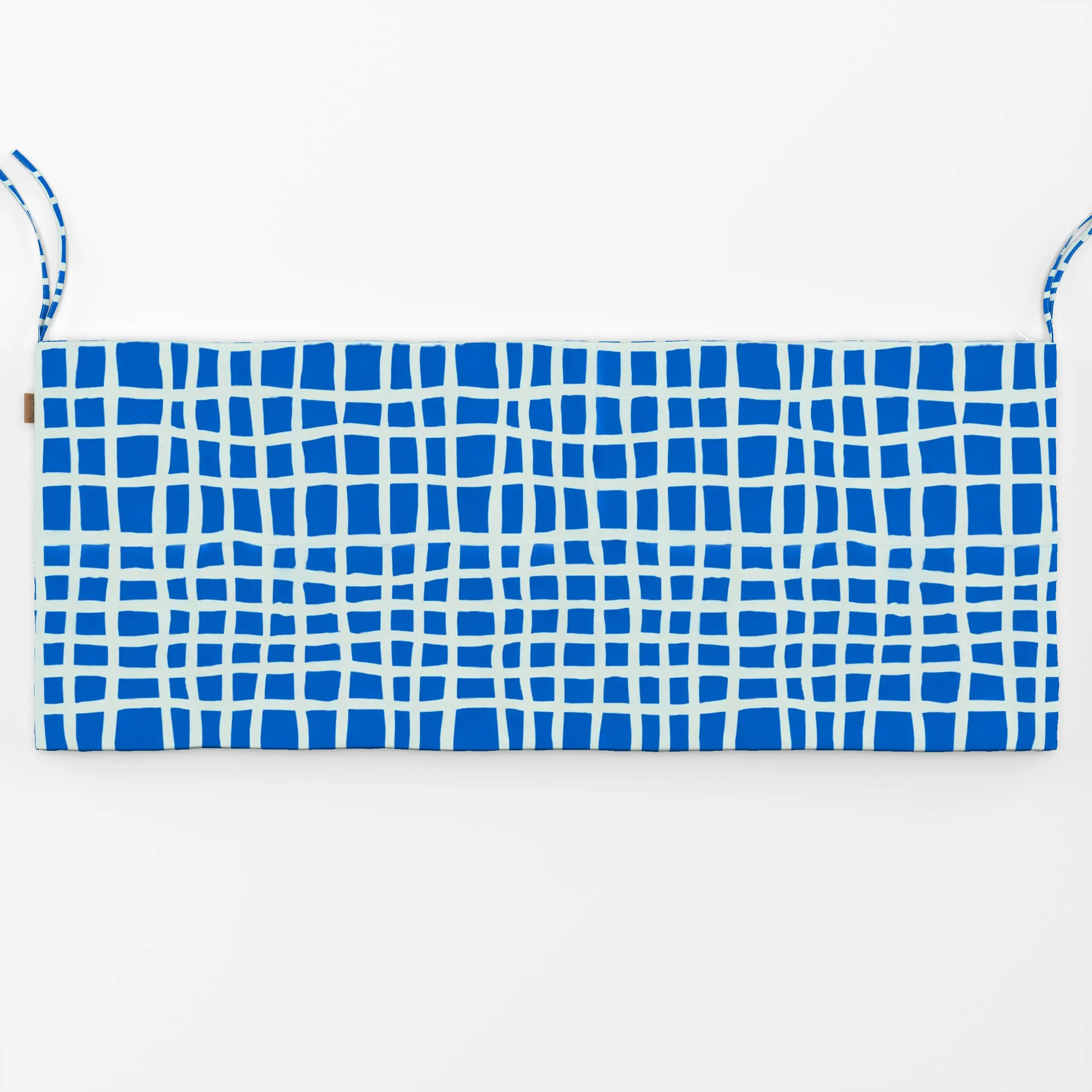 Bankauflage Ungerade-Linien-blau - Sommer, Symbole & Muster - von „Malou Studio"; boho, hippie, Muster, minimal, linie, Lini...