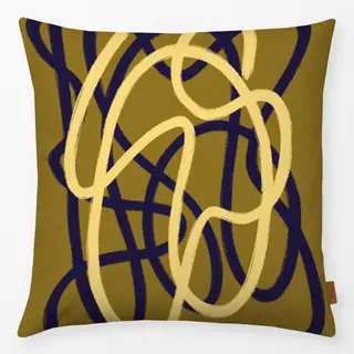 Kissen Swirl gelb