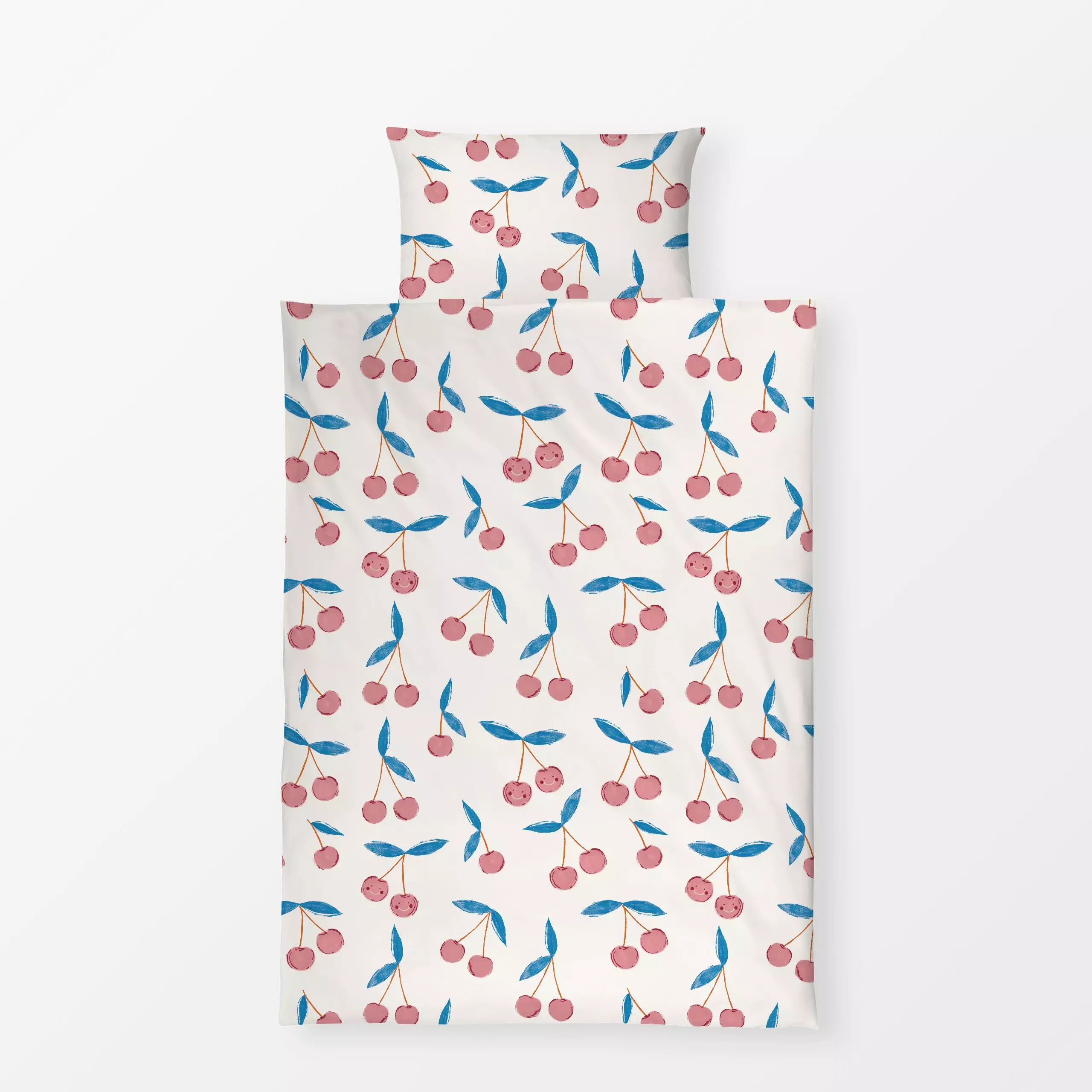 Bettwäsche Cute Cherries | Allover - Kinderzimmer & Motive für Kinder - von „moDeern Design Studio"; Frucht, Obst, Muster, r...