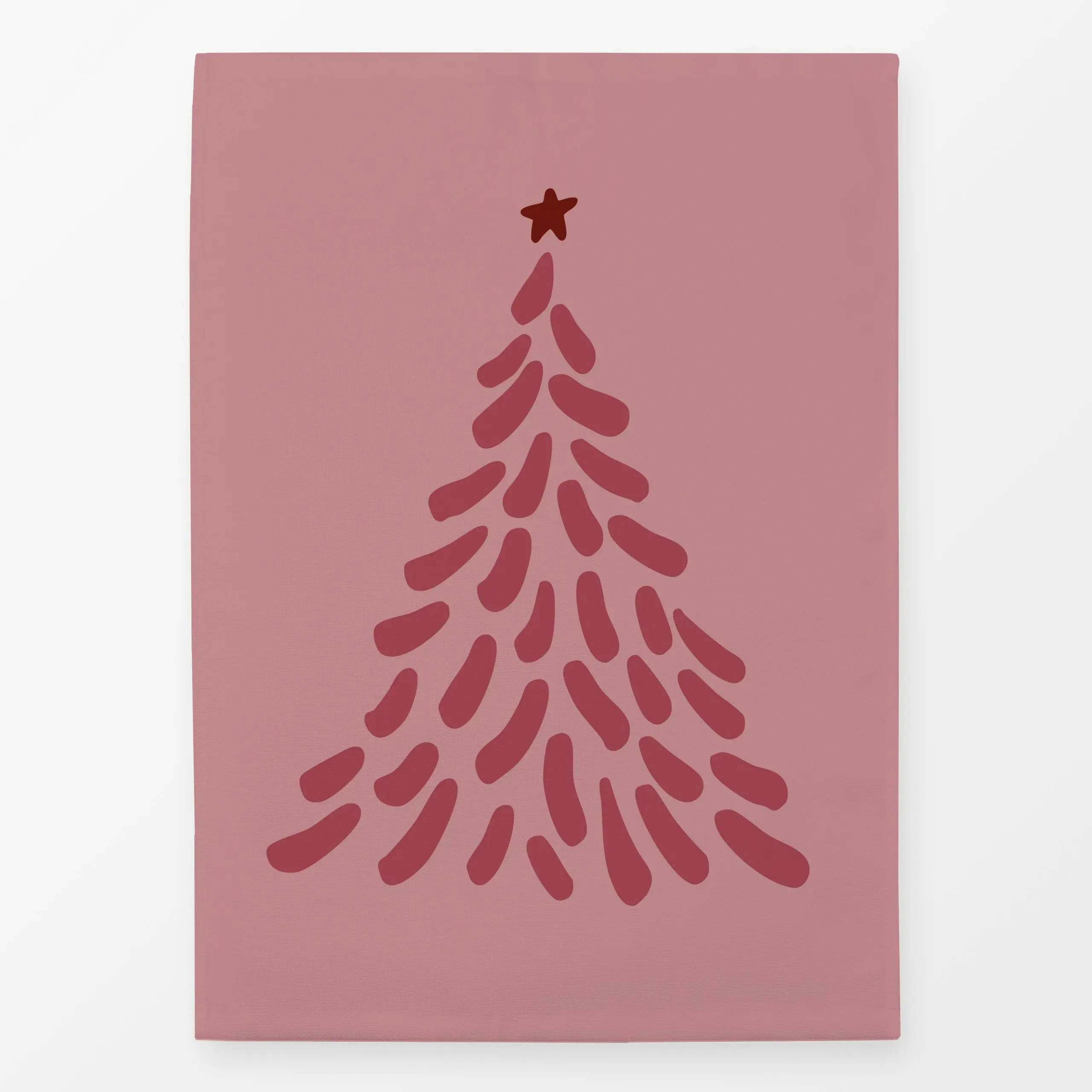 Geschirrtücher Tanne Altrosa - Weihnachten, Winter - von „Kruth Design"; Tanne, Tannenbaum, Weihnachten, Winter, Geschenk, w...