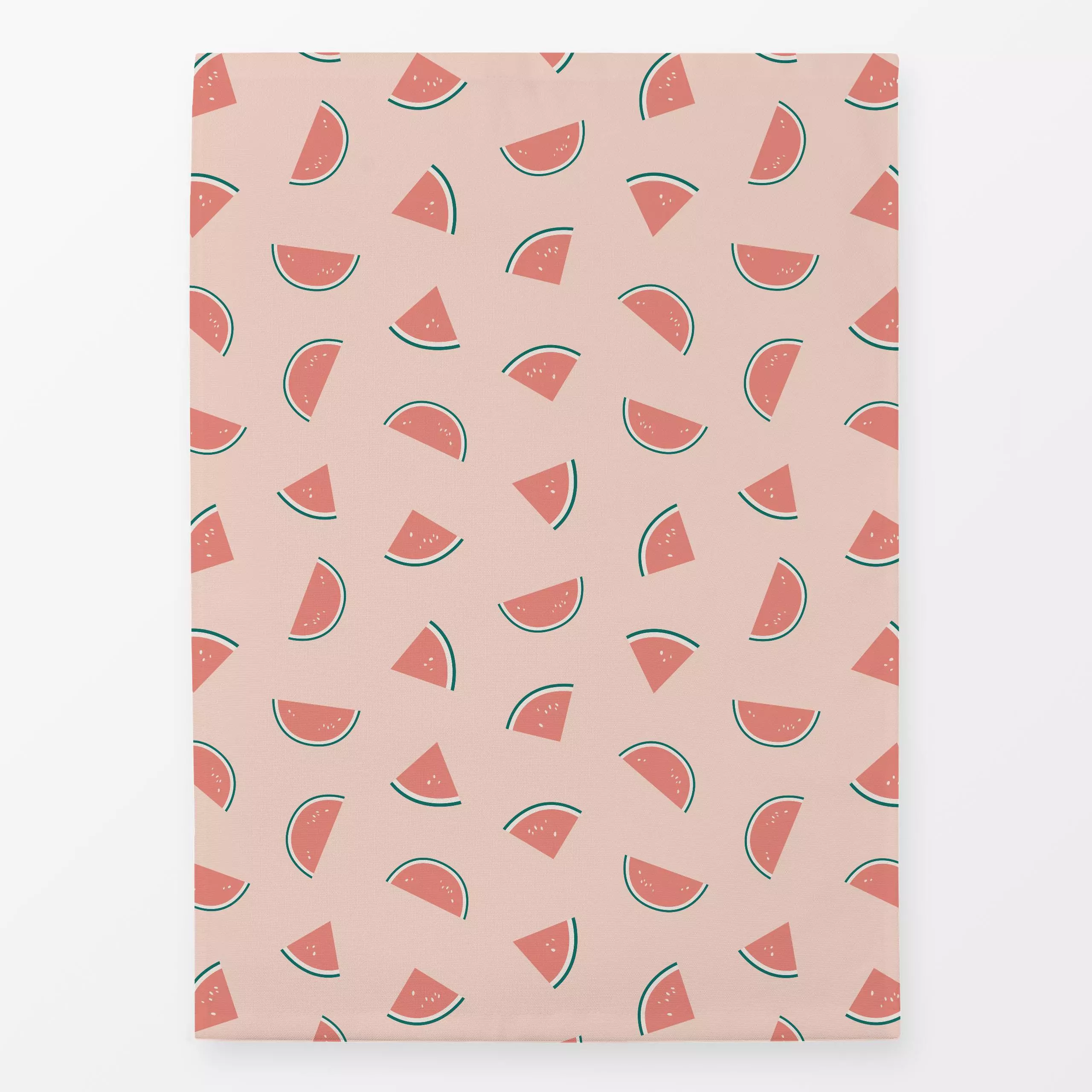 Geschirrtücher Summer Watermelon coral - Sommer, Symbole & Muster - von „Karen Menzenbach"; Obst, Muster, Kinder, rosa, Somm...