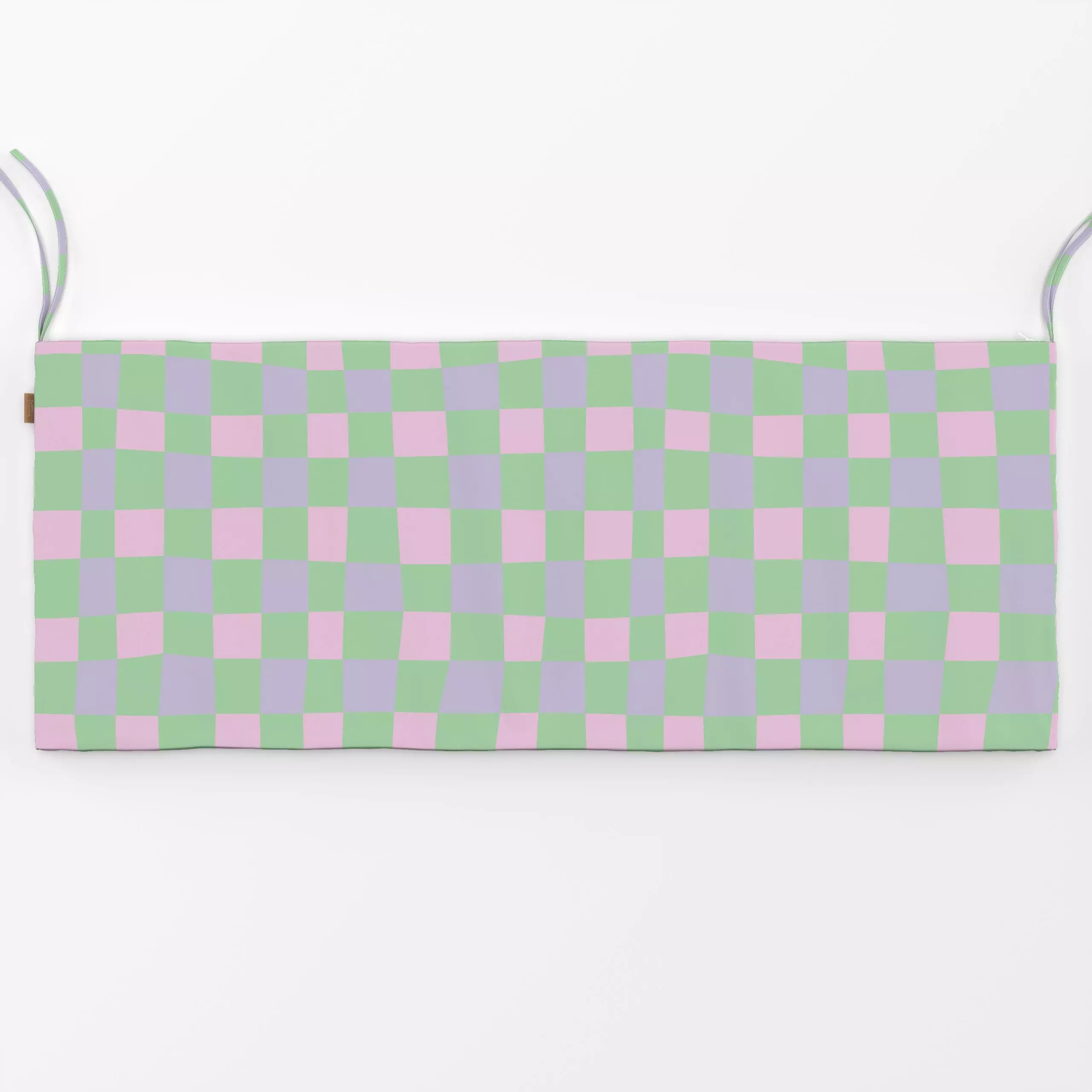 Bankauflage Lively Check (pastel) - Symbole & Muster - von „Verena Klöpper"; Kissen, Karo, pillow, checks, wanes