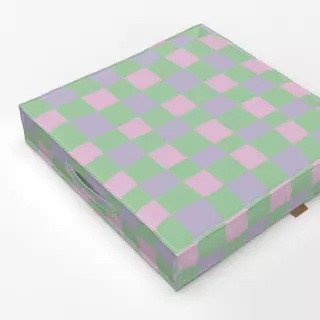 Bodenkissen Lively Check (pastel)
