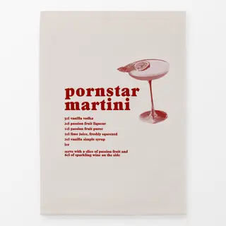 Geschirrtücher Cocktail Pornstar Martini