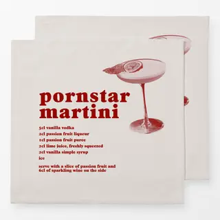 Servietten Cocktail Pornstar Martini