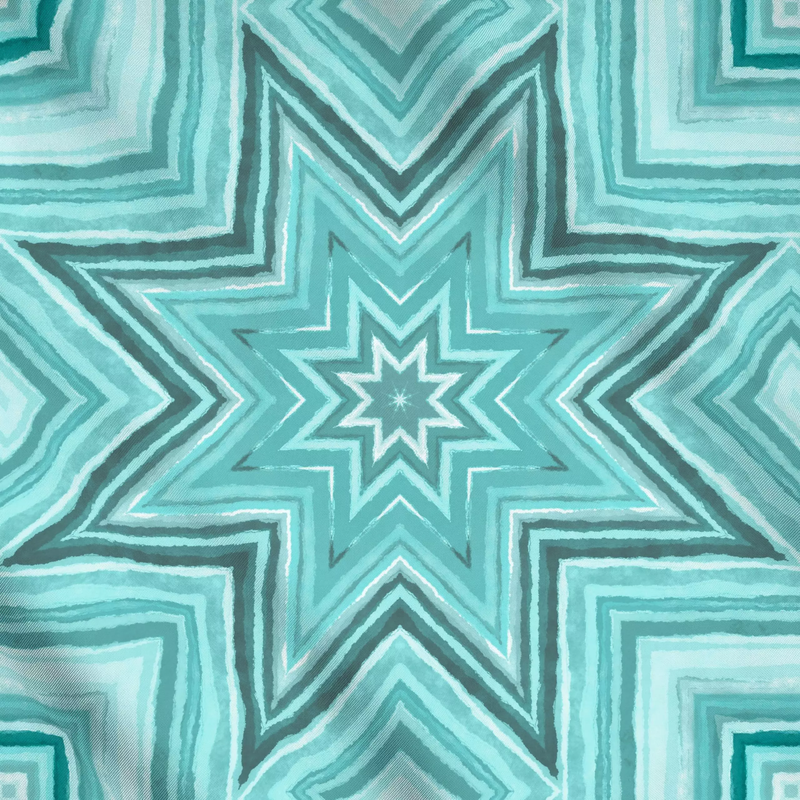 Meterware Watercolor Stars mint - Symbole & Muster - von „Andrea Haase"; Wasserfarben, Streifen, Geometrisch, Sterne, frisch...