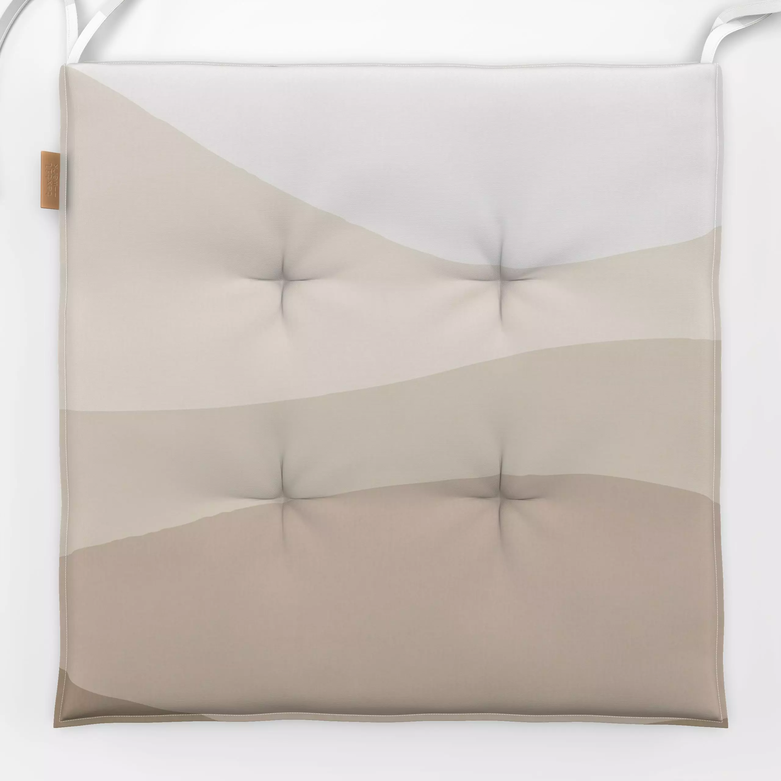 Sitzkissen Sandy Waves 1 - Liebe, Romantik & Pride, Symbole & Muster - von „Mareike Böhmer"; minimal, abstrakt, Strand, Sand...