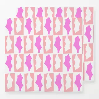 Servietten Mistletoe Leaf pink
