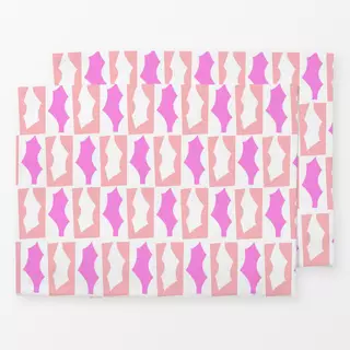 Tischset Mistletoe Leaf pink