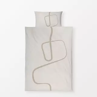 Bettwäsche Ink Strokes 2 Beige Tones