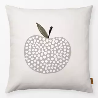 Kissen Apfel gepunktet grau