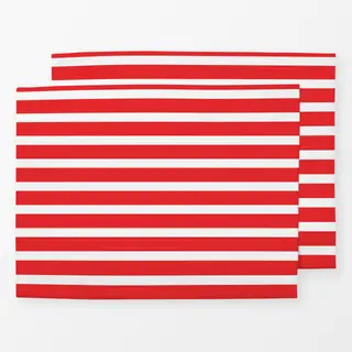 Tischset Rot-weiße Streifen