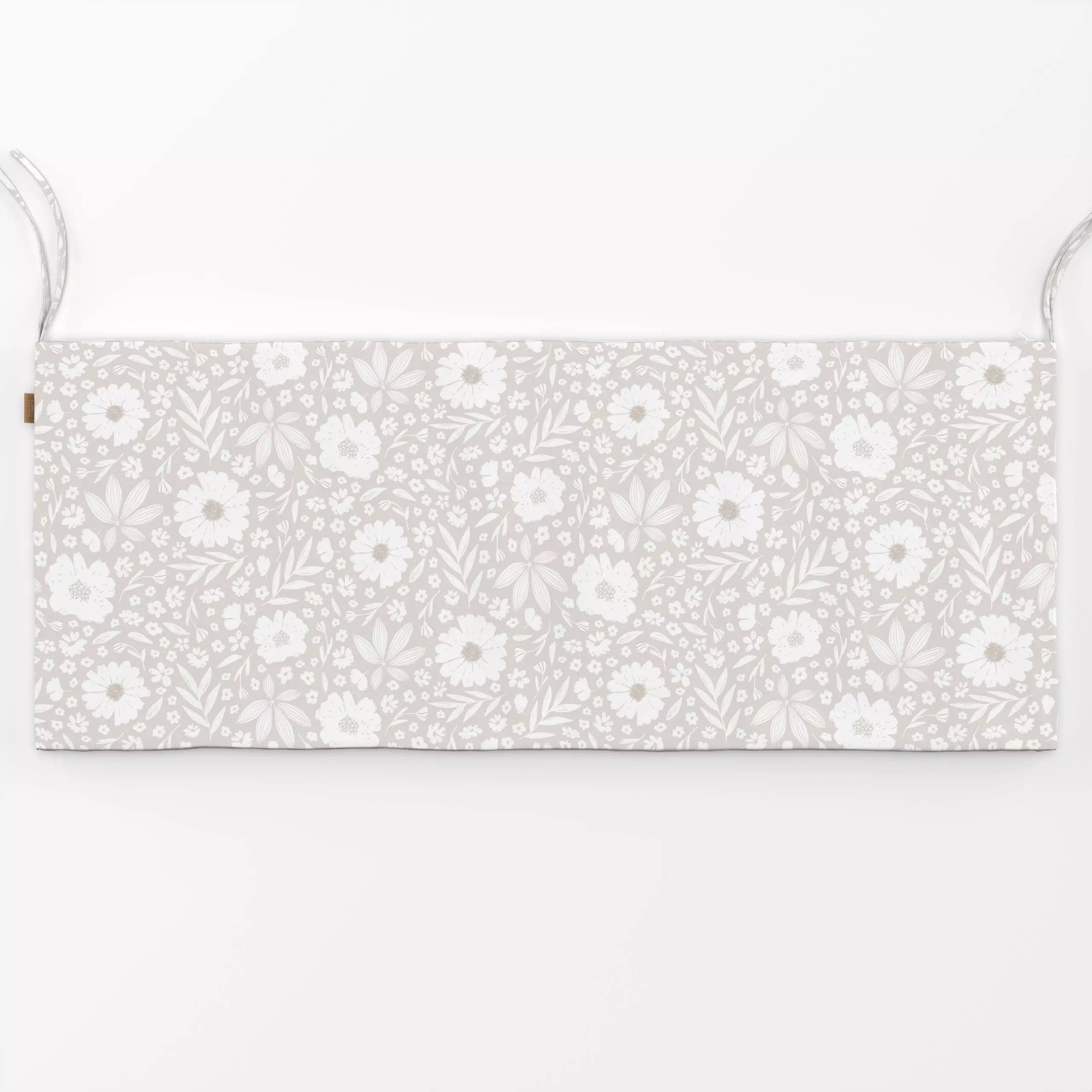 Bankauflage Olivia Blumen naturals sand - Blumen & Florales, Pflanzen & Botanik - von „Kathrin Woo"; Muster, beige, landhaus...