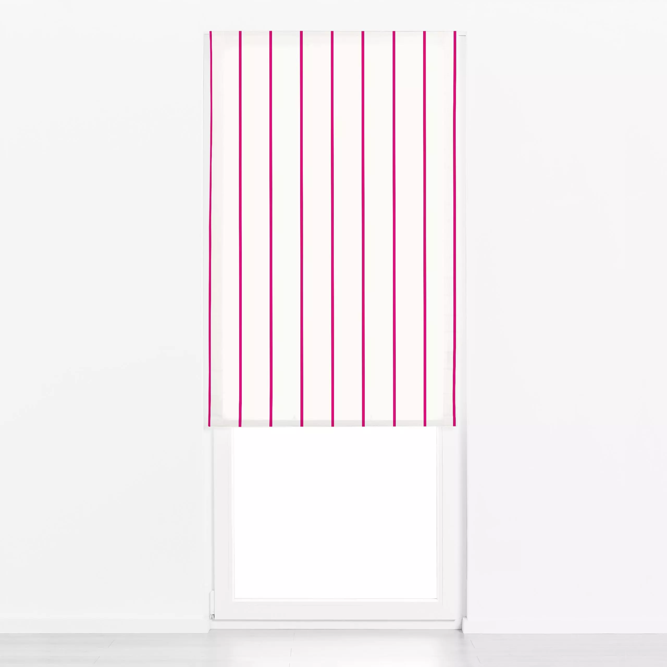 Raffrollo Schmale Streifen Pink - Sommer, Symbole & Muster - von „Lisa Jasmin Bauer"; minimal, Linien, abstrakt, Streifen, m...