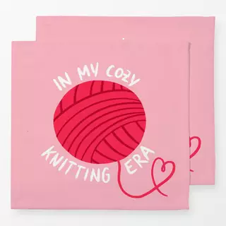 Servietten Knitting Era Pink
