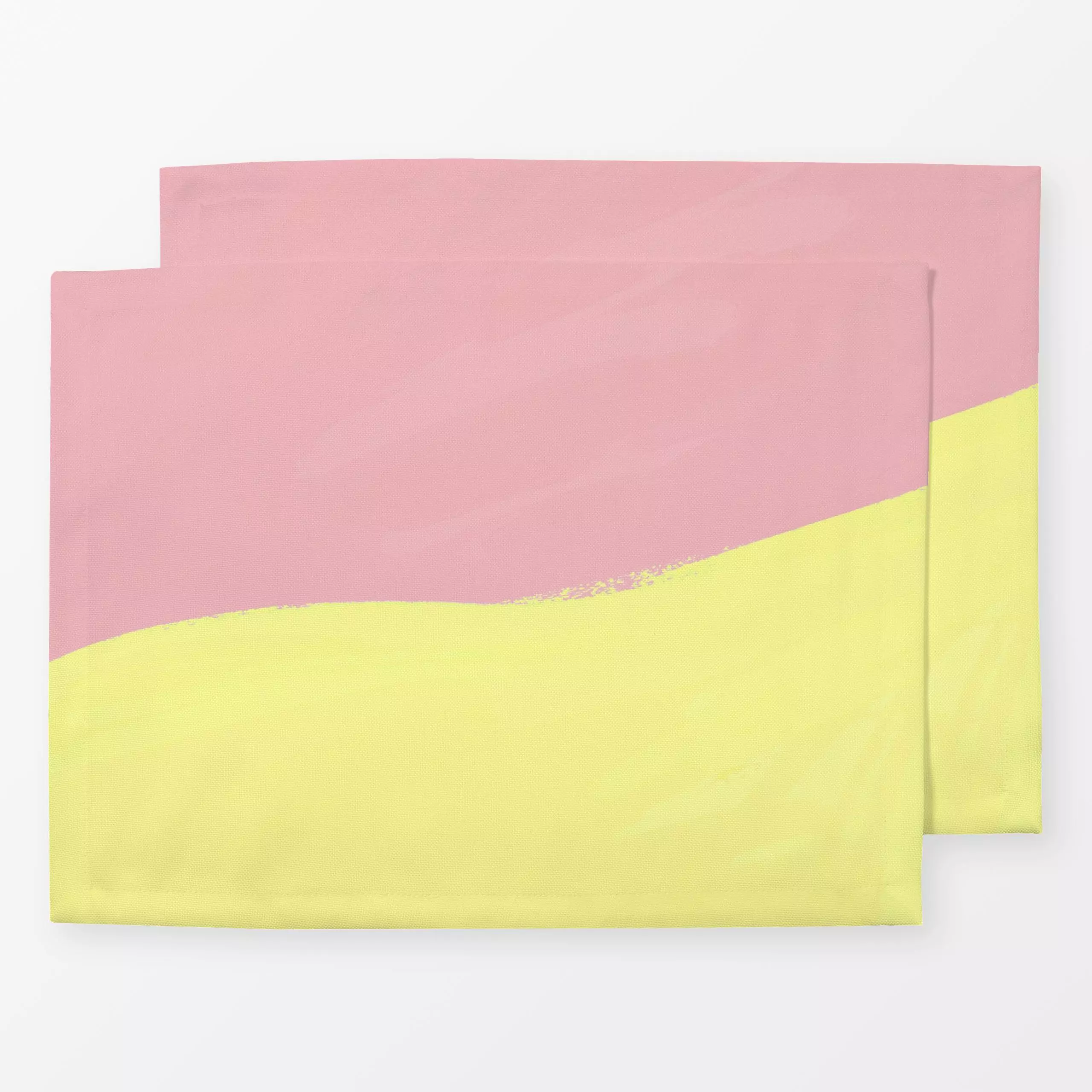 Tischset Color Flow rosa gelb, gemustert, Sommer, von Kruth Design