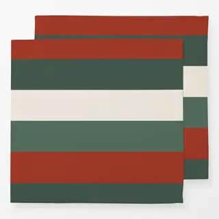 Servietten Breite Weihnachtsstreifen