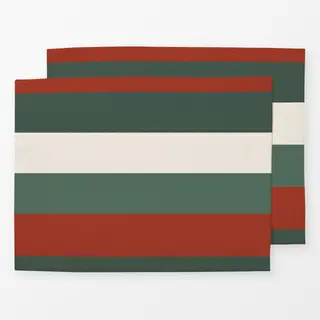 Tischset Breite Weihnachtsstreifen